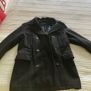 GUESS men’s Black Peacoat